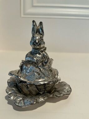 Arthur Court Miniature Pewter 1998 Bunny Trinket Baby Trinket box
